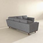 Erman  Pillow Back Corner Sofa In Dark Gray - Image 3
