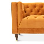 Evelyn Burnt Orange Velvet Lounge Chair - Image 5