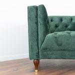 Evelyn Dark Green Velvet Lounge Chair - Image 4