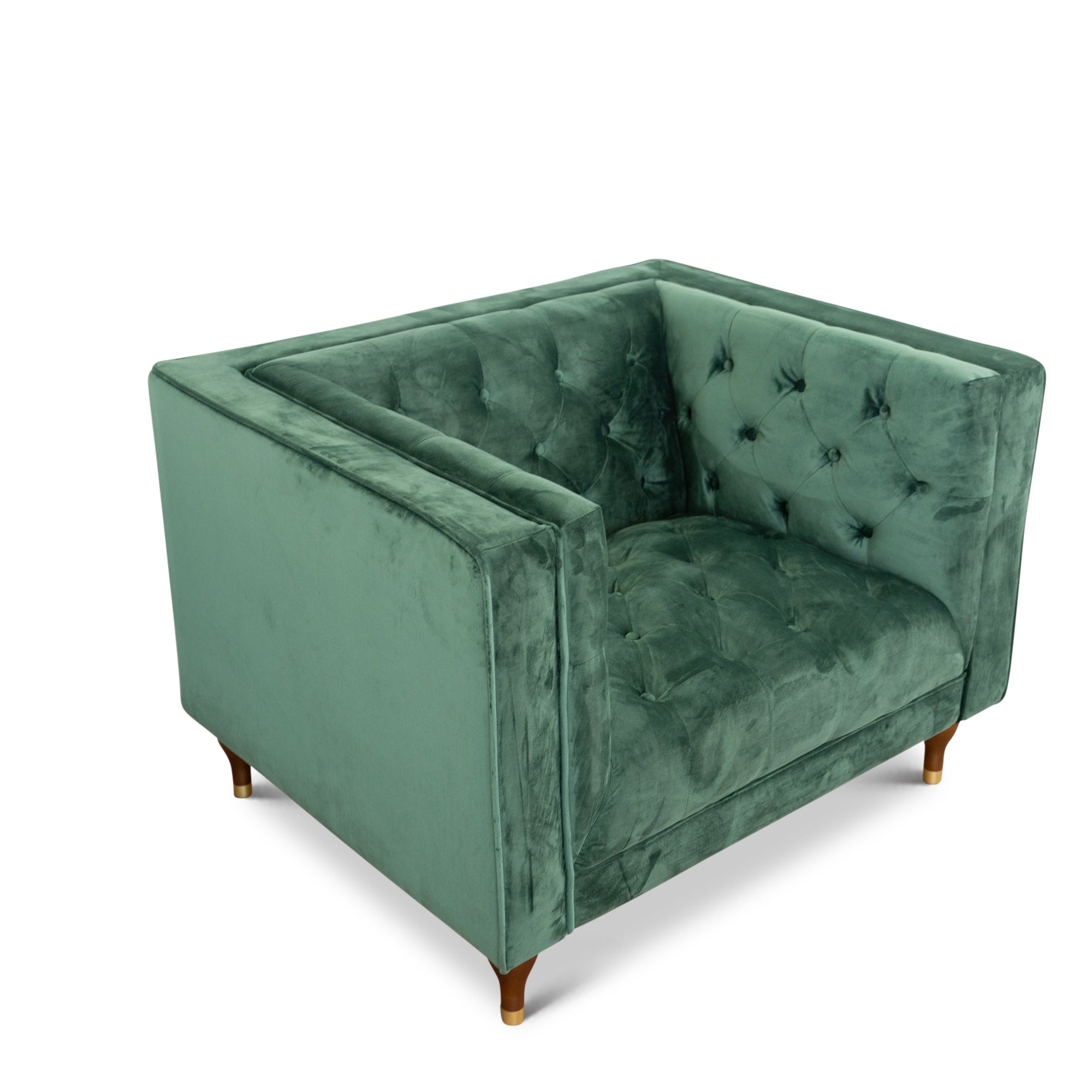 Evelyn Dark Green Velvet Lounge Chair Evelyn Dark Green Velvet Lounge Chair