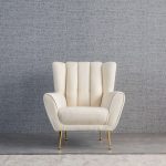 Gianna Tufted French Beige Boucle Armchair - Image 3