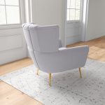 Gianna Tufted Light Grey French Boucle Armchair - Image 3