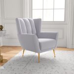Gianna Tufted Light Grey French Boucle Armchair - Image 5