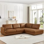 Glander Cognac Leather Sectional Sofa Right Facing - Image 2