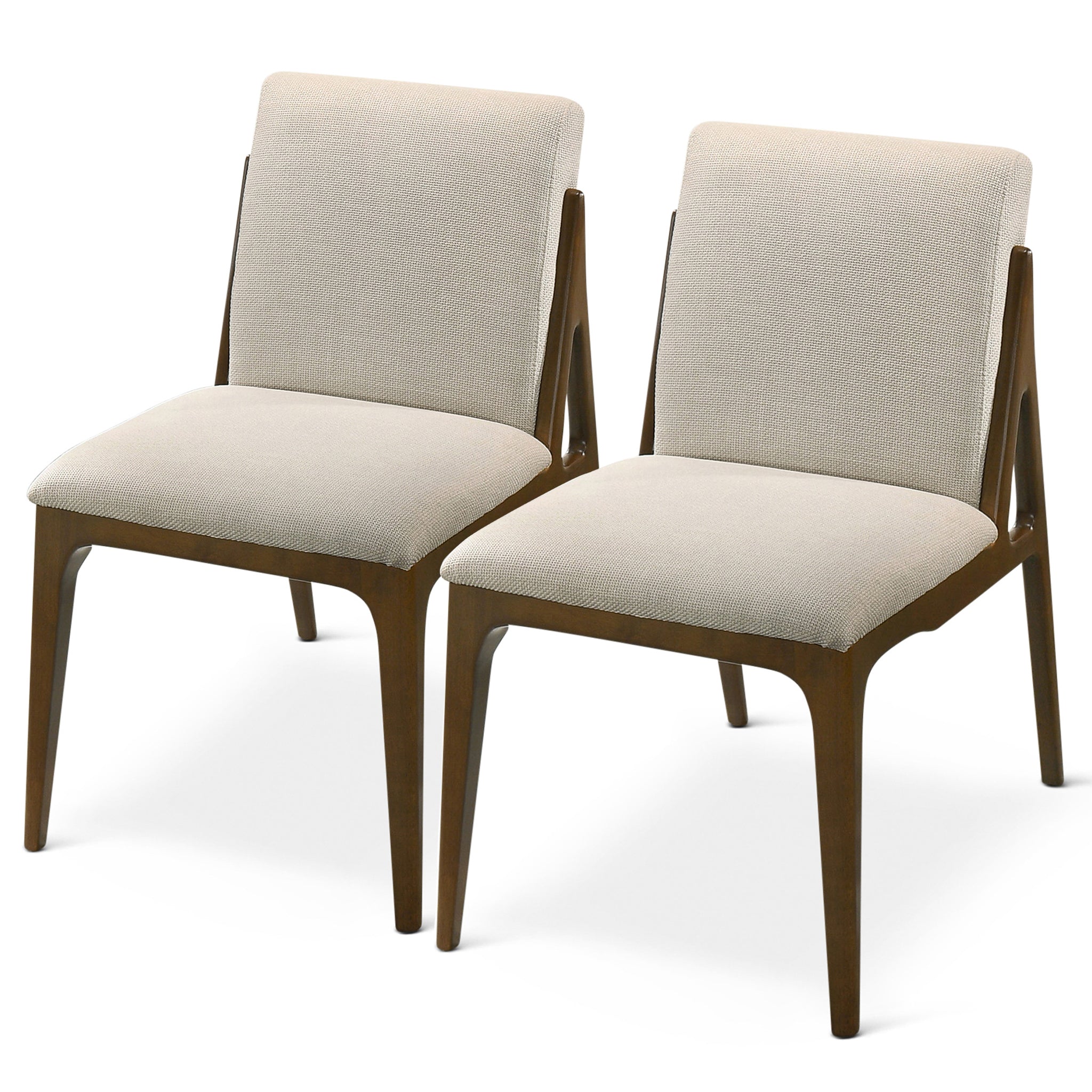 Grivelle Cream Fabric Dining Chair (Set Of 2) Grivelle Cream Fabric Dining Chair (Set Of 2)