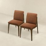 Grivelle Orange Fabric Dining Chair (Set Of 2) - Image 2