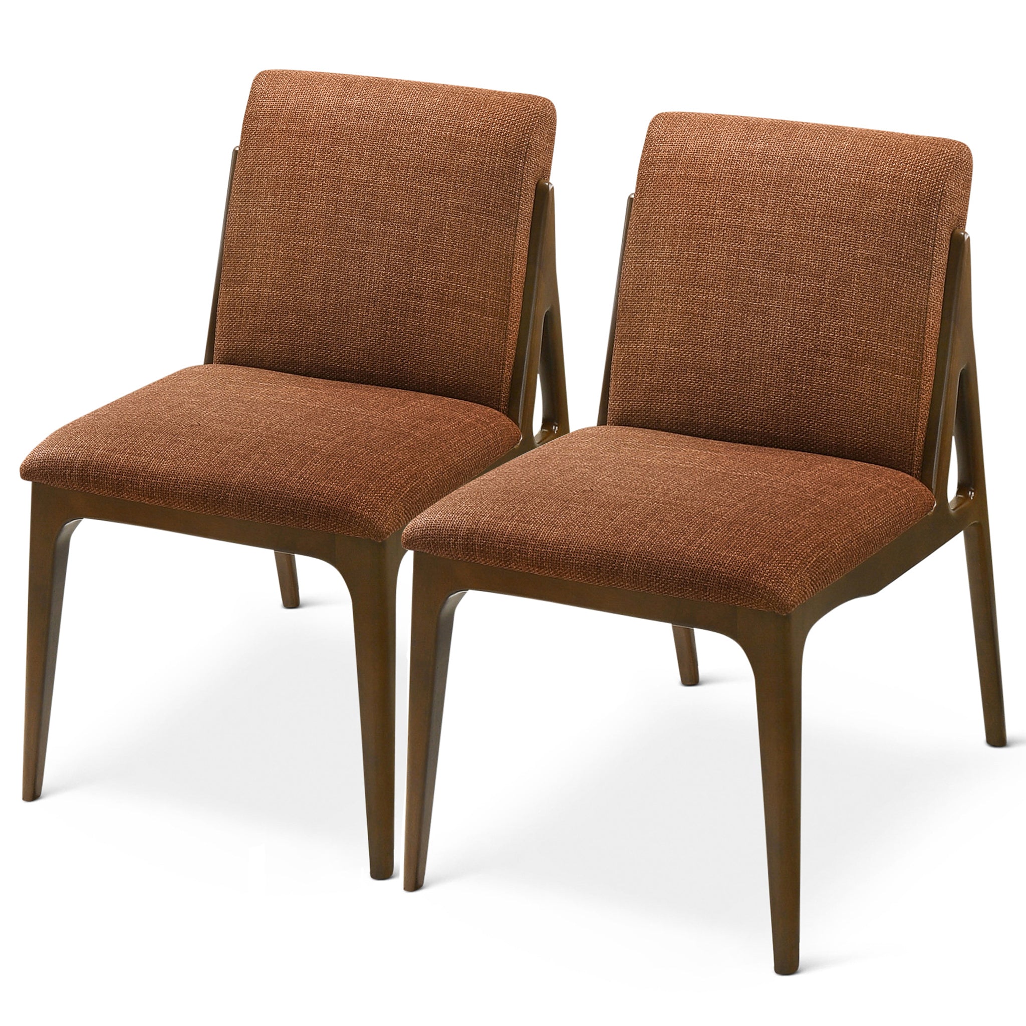 Grivelle Orange Fabric Dining Chair (Set Of 2) Grivelle Orange Fabric Dining Chair (Set Of 2)