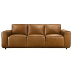 Hanky  Geniune Tan Leather Sofa - Image 5