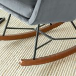 Hannah Mid Century Modern Rocking Chair In Dark Grey - Image 3