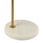 Haven Clear Glass Table Lamp, Gold Brush Metal and Marble Base, Button Control - Image 5