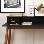Hayley Rectangular Solid Wood Desk In Black - Image 4