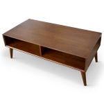 Hazel Solid Wood Walnut Brown Coffee Table - Image 3