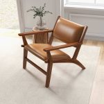 Hendrix Antique Tan Leather Arm Chair - Image 5