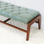 Hera Bench With Buttons (Green Leather) - Image 5