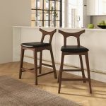 Hester Solid Wood Upholstered Square Bar Chair (Set Of 2) - Image 2