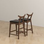 Hester Solid Wood Upholstered Square Bar Chair (Set Of 2) - Image 4
