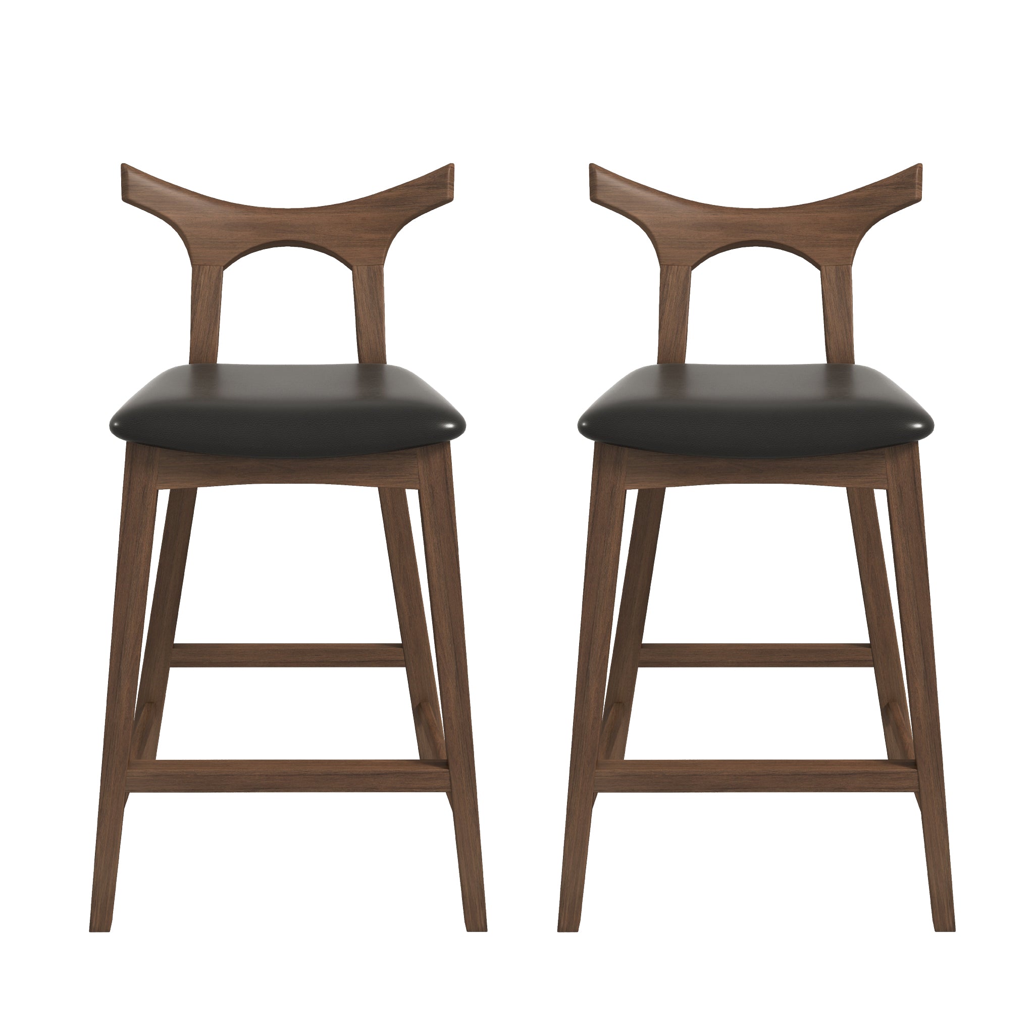 Hester Solid Wood Upholstered Square Bar Chair (Set Of 2) Hester Solid Wood Upholstered Square Bar Chair (Set Of 2)