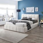 Hilar  White Boucle Platform Bed King - Image 2