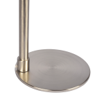 Horizon Brushed Nickel Table Lamp with On/Off Switch Curved Metal Base Linen Shade - Image 4