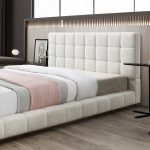 Hudson Ivory Boucle Queen Bed - Image 4