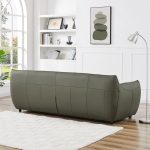 Hughes Olive Green Leather Sofa - Image 2