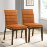 Ines Burnt Orange Velvet Dining Chair (Set Of 2) - Image 3