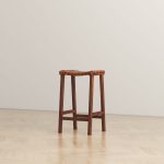 James Mid-Century Modern Genuine Tan Leather 24.5" Counter Stool - Image 4