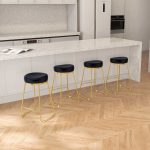 Jane 26"  Luxury Upholstered Stool - Image 2