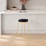 Jane 26"  Luxury Upholstered Stool - Image 3