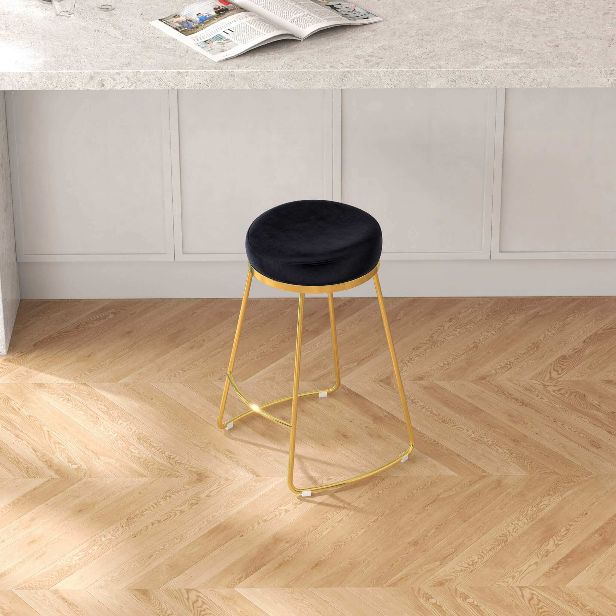 Jane 26" Luxury Upholstered Stool Jane 26" Luxury Upholstered Stool