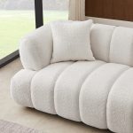 Jasmin 89.7'' Cream Boucle Sofa - Image 4