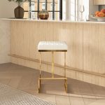 Joel Mid Century Modern Luxury Upholstered Stool - Image 3