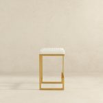 Joel Mid Century Modern Luxury Upholstered Stool - Image 4