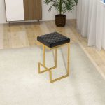 Joel Mid Century Modern Luxury Upholstered Stool - Image 4