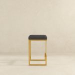 Joel Mid Century Modern Luxury Upholstered Stool - Image 4