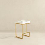 Joel Mid Century Modern Luxury Upholstered Stool - Image 5