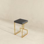Joel Mid Century Modern Luxury Upholstered Stool - Image 5