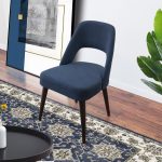 Juliana Mid Century Modern Blue Fabric Dining Chair (Set Of 2) - Image 2