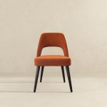 Juliana Mid Century Modern Burnt Orange Fabric Dining Chair (Set Of 2) - Image 3