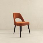Juliana Mid Century Modern Burnt Orange Fabric Dining Chair (Set Of 2) - Image 4