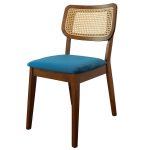 Kaden Navy Blue Velvet Dining Chair (Set Of 2) - Image 3