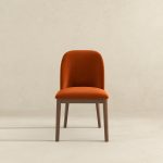 Kaitlyn  Burnt Orange Velvet Dining Chair (Set Of 2) - Image 2