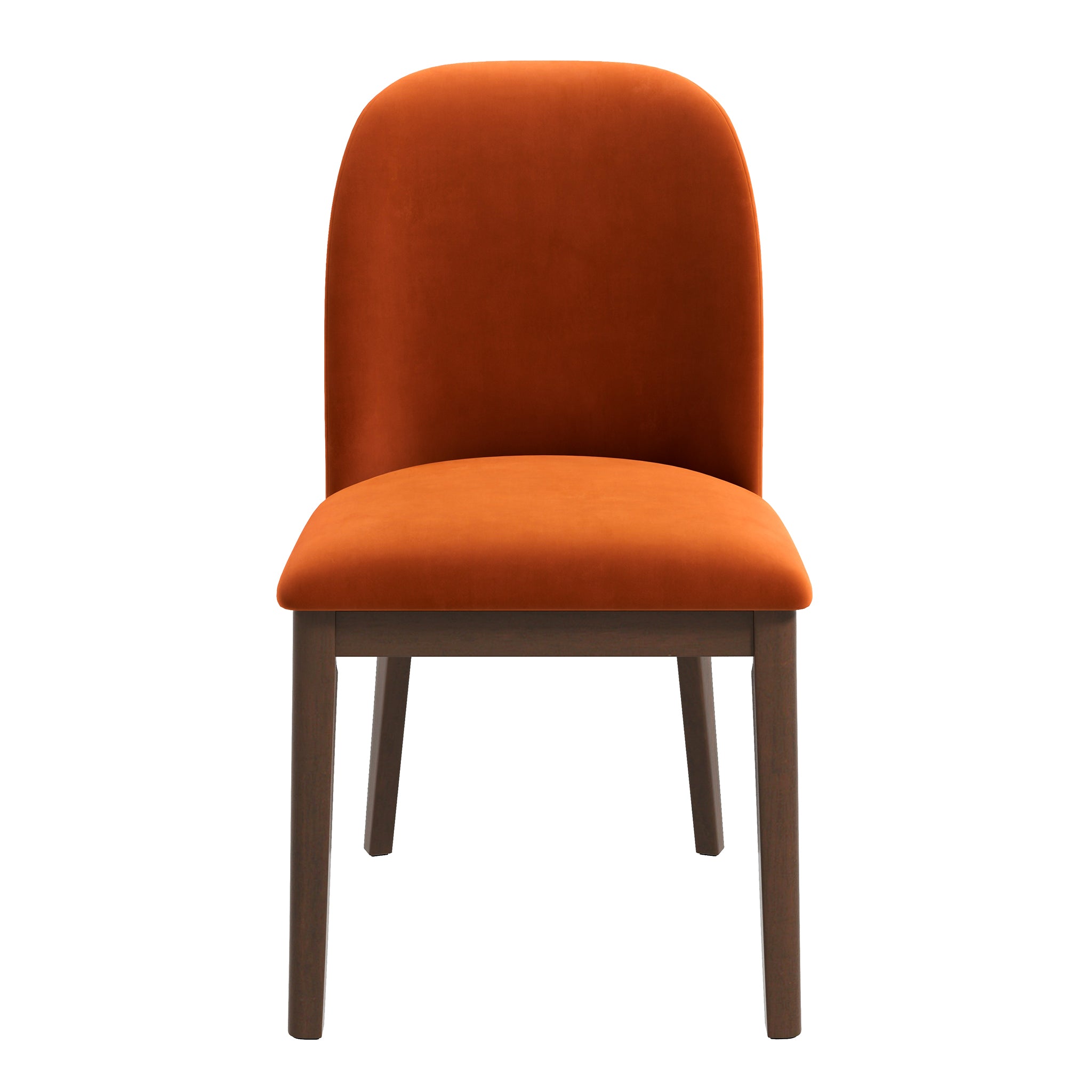 Kaitlyn Burnt Orange Velvet Dining Chair (Set Of 2) Kaitlyn Burnt Orange Velvet Dining Chair (Set Of 2)