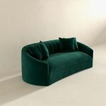 Kante  Green Velvet Sofa - Image 4