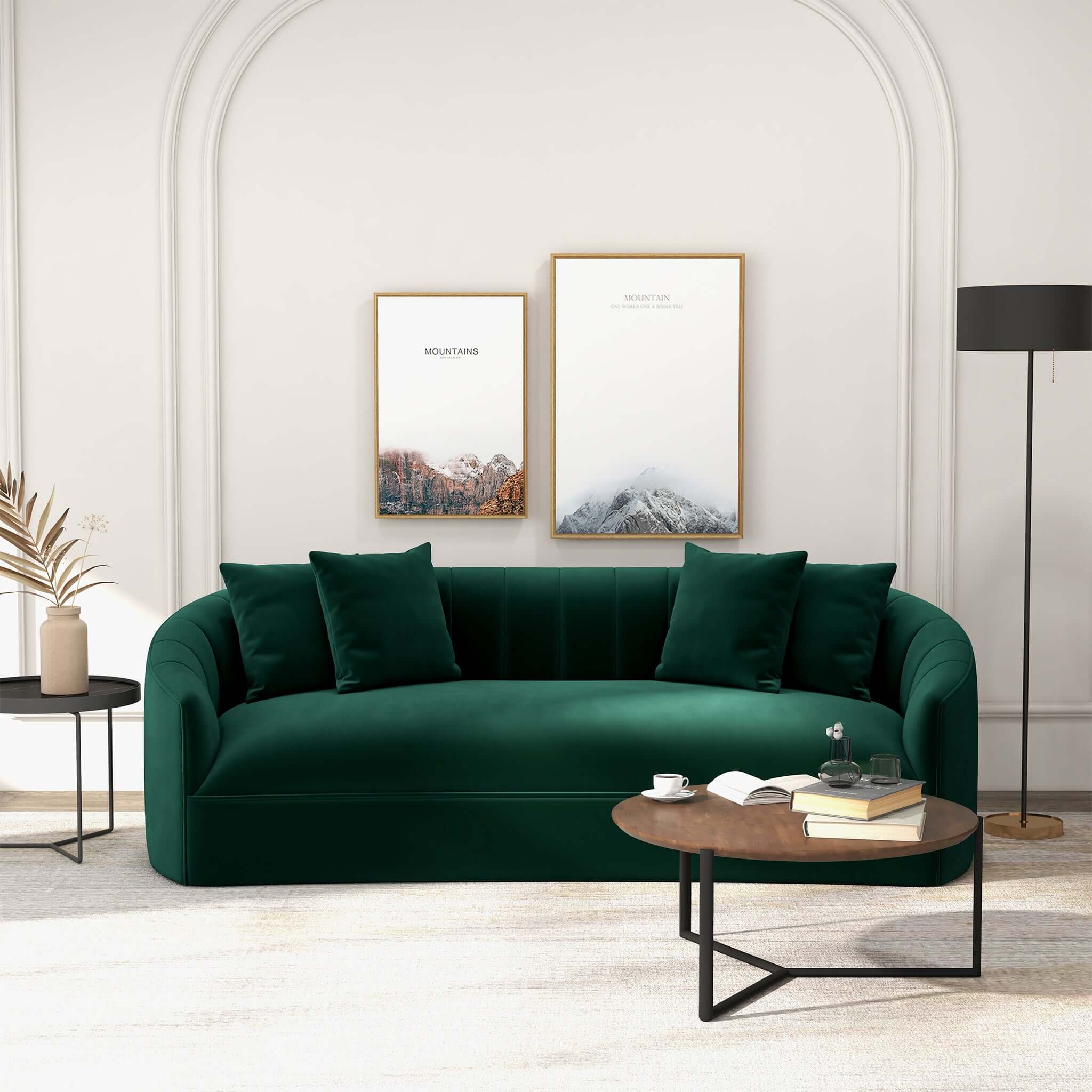 Kante Green Velvet Sofa Kante Green Velvet Sofa