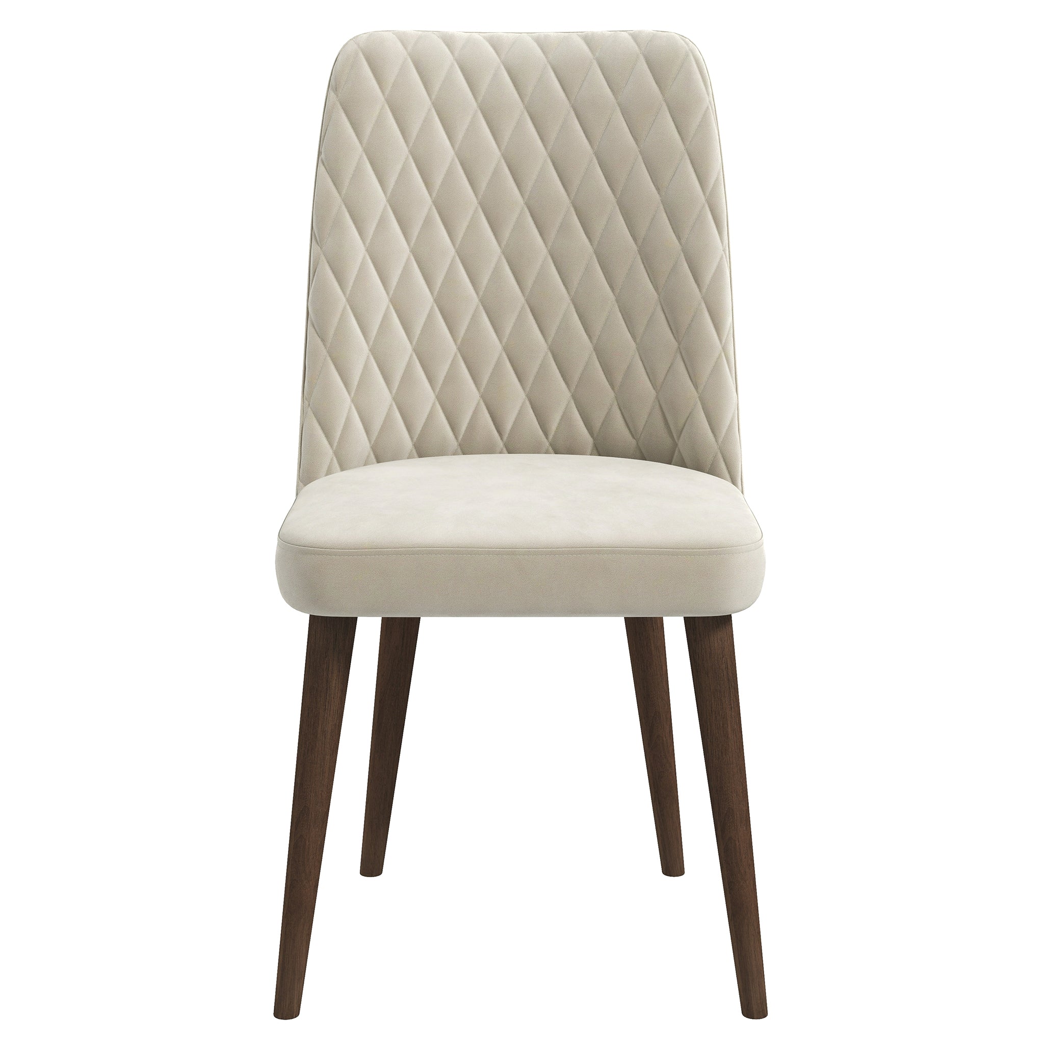 Katie Beige Velvet Dining Chair (Set Of 2) Katie Beige Velvet Dining Chair (Set Of 2)