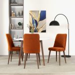 Katie  Burnt Orange Velvet Dining Chair (Set Of 2) - Image 2