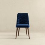 Katie  Navy Blue Velvet Dining Chair (Set Of 2) - Image 3