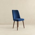 Katie  Navy Blue Velvet Dining Chair (Set Of 2) - Image 4