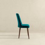 Katie  Teal Velvet Dining Chair (Set Of 2) - Image 4